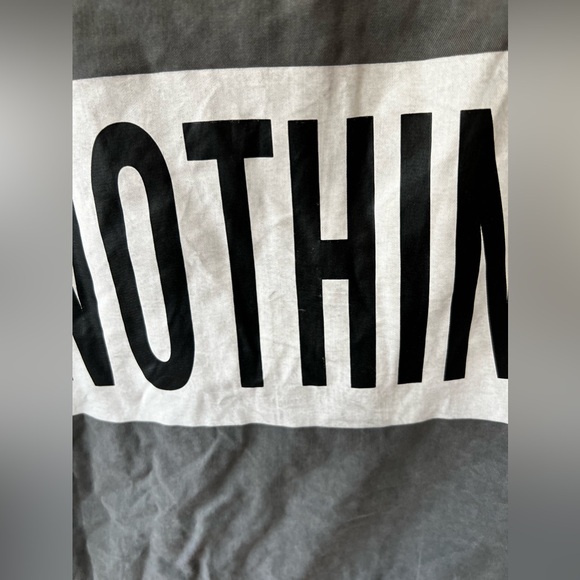 Forever 21 NWT‎ Contemporary Gray Women’s NOTHING Button Down Shirt Size Large - Picture 10 of 12